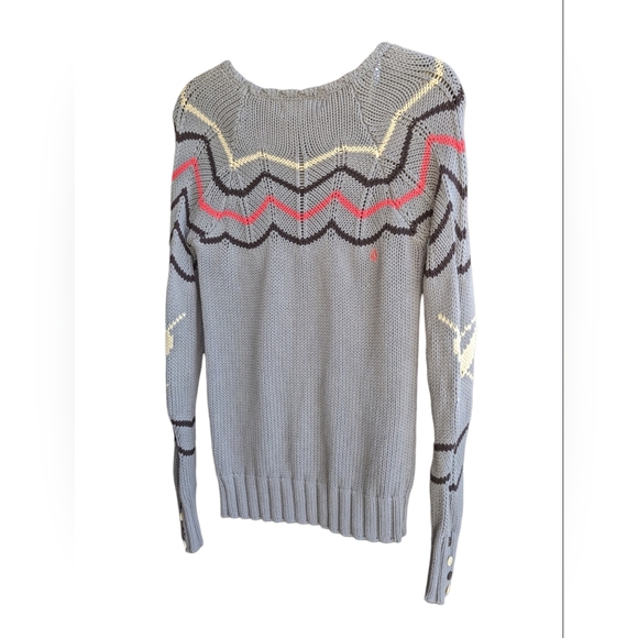 Volcom Brand Knit Sweater with Button Sleeves Super Soft Cotton Women's Size Med - Picture 11 of 15